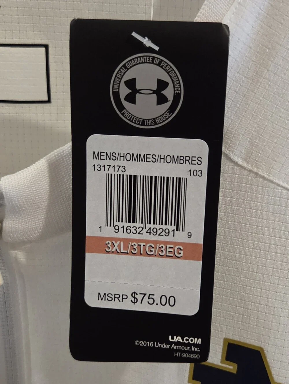 NWT Under Armour Quarter-Zip Pullover Performance Jacket - Size 3XL - White